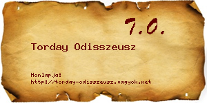 Torday Odisszeusz névjegykártya
